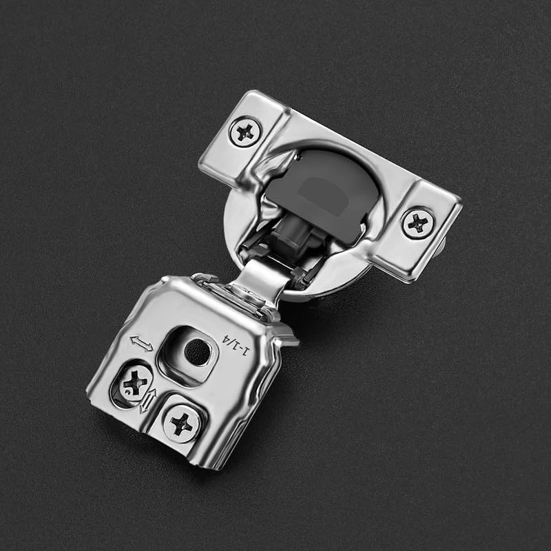 HOME EDIT 2 Pack 1 Pair 1-1/4 inch Overlay Soft Close Cabinet Hinges for Kitchen, Stainless Steel Three-Way Adjustable, Concealed Self-Closing Door Hinges - size: 1-1/4 inch Overlay