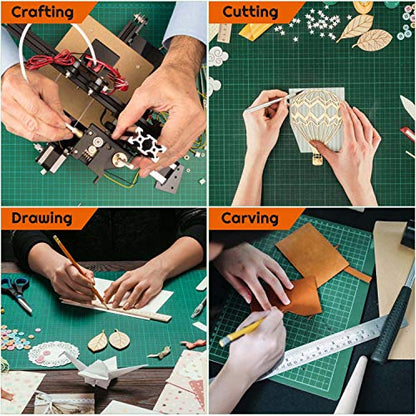 anezus Self Healing Sewing Mat, 12inch x 18inch Rotary Cutting Mat Double Sided 5-Ply Craft Cutting Board for Sewing Crafts Hobby Fabric Precision Scrapbooking Project - size: 17.8"L x 11.9"W