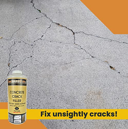 ConSandtrate Concrete Crack Filler - Brown - 3 lb. (Single Bottle) for Filling in Concrete Cracks on driveways, walkways and patios. - color: Brown