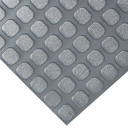 Rubber-Cal Block-Grip Rubber Runner Mat - 2mm x 4ft x 6ft Rubber Rolls - Dark Gray - size: 2mm x 4 x 6-Feet