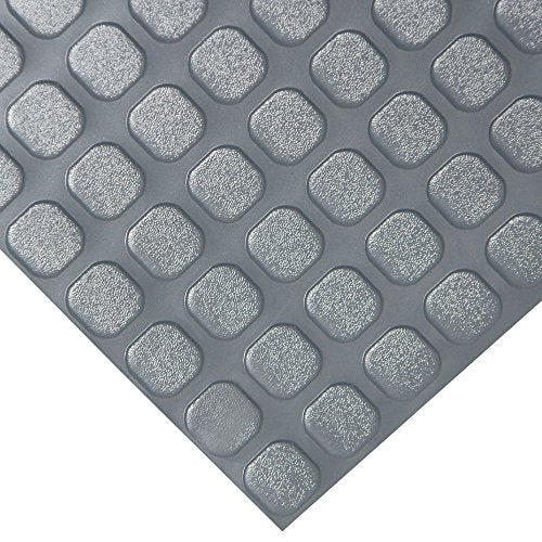 Rubber-Cal Block-Grip Rubber Runner Mat - 2mm x 4ft x 8ft Rubber Rolls - Dark Gray - size: 2mm x 4 x 8-Feet