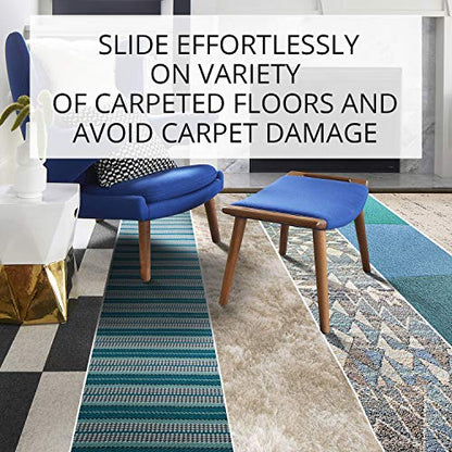 Chair Sliders X-PROTECTOR – Furniture Sliders 40 pcs Carpet Sliders 1” – The Best Furniture Moving Pads – Premium Chair Leg Floor Protectors – Slide Effortlessly with Chair Pads & Protect Your Floor! - size: 40 PCS 1", Self-Adhesive, For Carpet