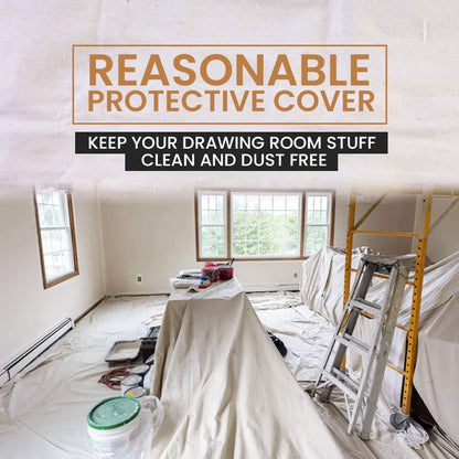 Canvas Painters Drop Cloth (Size 6 x 9 Feet - Pack of 1) - Pure Cotton Paint Drop Cloth for Painting, Curtains, Furniture & Floor Protection - All Purpose Thick Canvas tarp with Double Stitched Edges - size: 6' x 9' - Pack of 1