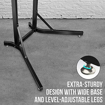 RaxGo Bike Garage Storage Rack, 4 Bicycle Garage Floor Stand, Adjustable, Freestanding, Adjustable Hooks, For Mountain & Road bicycles, Universal For Indoor Use