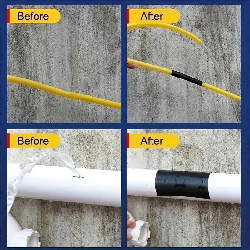 1 Roll Heavy-Duty Self-Adhesive Repair Tape - Suitable for Plastic, Roof Leaks, Bathtub/Shower, Doors - Leakproof Sealant, & DIY Repairs