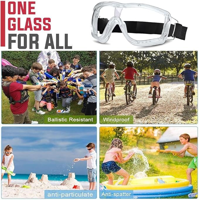 Kids Safety Goggles, Kids Lab Goggles,Soft silicone nose cushion and adjustable headband - color: Blue+blue+pink+pink