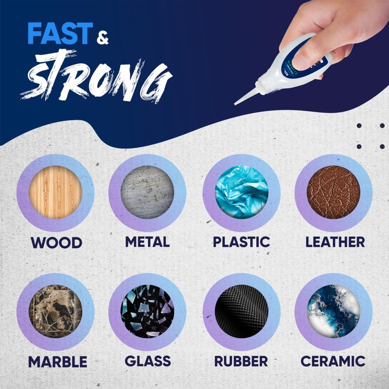 CA Glue Thick Viscosity Kit (6x1.75 oz.) Cyanoacrylate Glue, Heavy-Duty Super Glue for Gap-Filling, Wood, Metal, Plastic, Furniture Repair, High-Strength Adhesive for Vertical and Overhead Surfaces - size: 6 Pack, style: Thick CA Glue