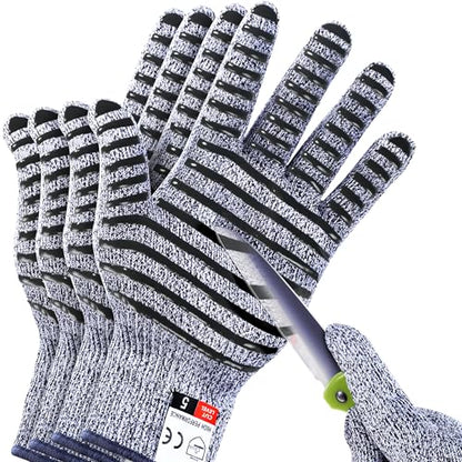Cutting Gloves, 2 Pairs Cut Resistant Gloves, Cut Proof Gloves Kitchen, Cutting Gloves for Chef, Cut Gloves, Grey - size: Small, style: Anti-slip