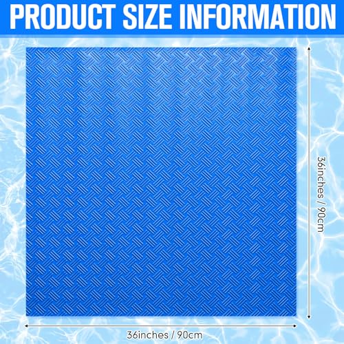Breling 36" x 36" Swimming Pool Ladder Mat, Protective Pool Ladder Pad Step Mat with Non Slip Texture for Above Ground Swimming Steps Liners and Stairs(Striped) - size: 36" X 36", style: Striped