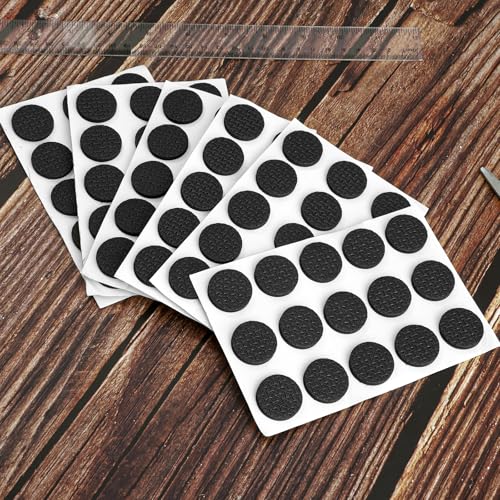 Ymapinc 90 Pcs Non Slip Rubber Pads for Furniture, 1 inch Round Grippers Anti Slip Couch Stoppers to Prevent Sliding, Home Floors Sofa Chairs Recliners Hardwood - style: Round