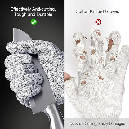 Cutting Gloves, 2 Pairs Cut Resistant Gloves, Cut Proof Gloves Kitchen, Cutting Gloves for Chef, Cut Gloves, Grey - size: Small, style: Anti-slip