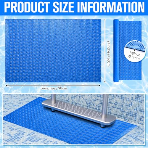 Breling 24" x 36" Swimming Pool Ladder Mat, Protective Pool Ladder Pad Step Mat with Non Slip Texture for Above Ground Swimming Steps Liners and Stairs(Striped) - size: 24" X 36", style: Striped