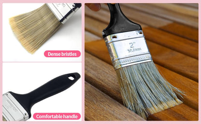 22 Pieces 2 Inch Paint Brush,Flat Paint Brushes Professional Paint Tools with Treated Plastic Handle for DIY Paint,Furniture,Deck,and Wall Trim