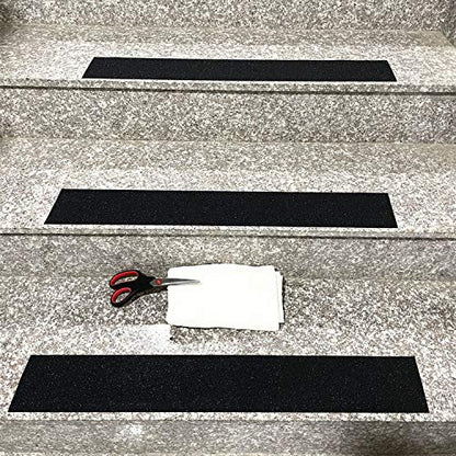 COSIMIXO 8" x 35Ft Heavy Duty Anti Slip Tape,Best 80grit Friction,Grip,Abrasive for Stairs Outdoor/Indoor,Skateboard Grip Tape Safety Non Skid Tread Staircases Anti-Slip Traction Tape Black - size: 8" x 35Ft Black