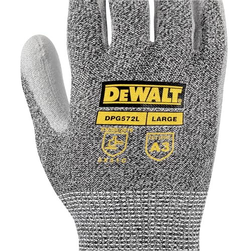 DEWALT DPG572 PU A3 Cut Resistant Glove for Outdoor Work, Construction and General Purpose - Size 2X - size: 2X