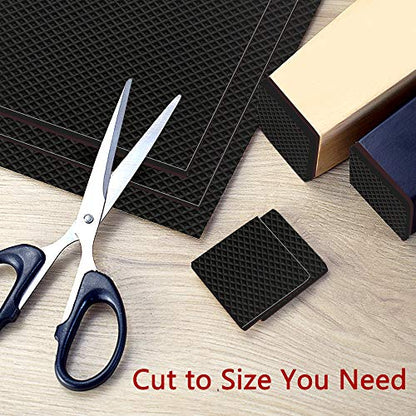 Yelanon Non Slip Furniture Pads -12pcs 4" Furniture Grippers Hardwood Floors, Non Skid for Furniture Legs,Self Adhesive Rubber Feet, Anti Slide Furniture Floors Protectors for Keep Couch Stoppers - size: 12pcs 4" Square