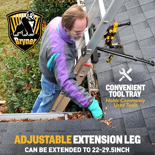 Ladder Stabilizer, Extension Ladder Stabilizer for Roof Wall Standoff Ladder Accessory Safety Stability Aviation Grade Aluminium, Adjustable Length 22-29.5In Ladder Stabilizer