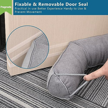 Triangular Under Door Draft Stopper 38 inch Heavy Duty Door Draft Blocker Bottom Door Seal Noise Air Door Guard for Doors and Windows, Gray - size: 38 inch