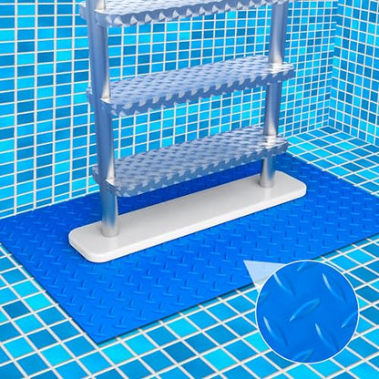 Swimming Pool Ladder Mat 16 x 36 Inch Large Pool Ladder Pad Protective Swimming Pool Step Pad with Non-Slip Texture for Above Ground Swimming Pool Steps Liner and Stairs
