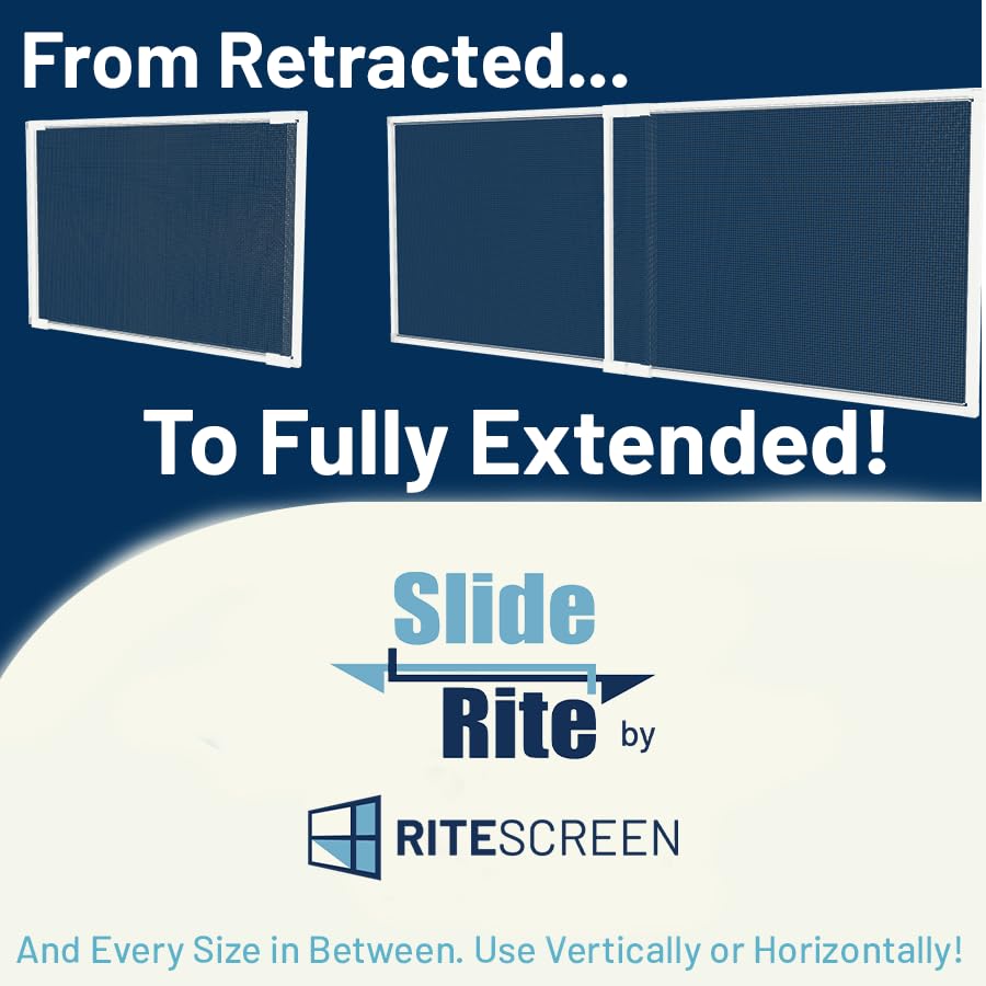 Adjustable & Expandable Window Screen with Slide Rite Technology 19" - 35" x 10" (2-Pack) Pre-Framed Window Screen - size: 19" - 35" x 10" (2-pack)