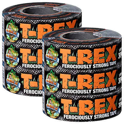 T-Rex Tape Heavy Duty Duct Tape with UV Resistant & Waterproof Backing for Ferociously Strong Repairs, 1.88" x 30 yd, Gunmetal Gray, 6 Rolls - color: Gunmetal Gray, size: 6-Rolls, 30 Yds x 1.88"