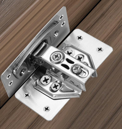 Cabinet Hinges Repair Plate, Stainless Steel Brackets Kit, Kitchen Cupboard Door Mending Mount Replacement Plates Includes Fixing Screws, Protect Wooden Cabinet, Wardrobe, Small Furniture - color: 8pcs 9x4.7cm