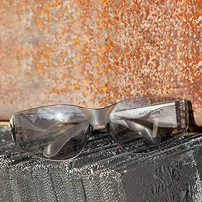 BISON LIFE Clear Safety Glasses – ANSI Z87.1 Scratch & Impact Resistant Wrap Around Eye Protection Goggles for Men & Women - color: 4 Colors