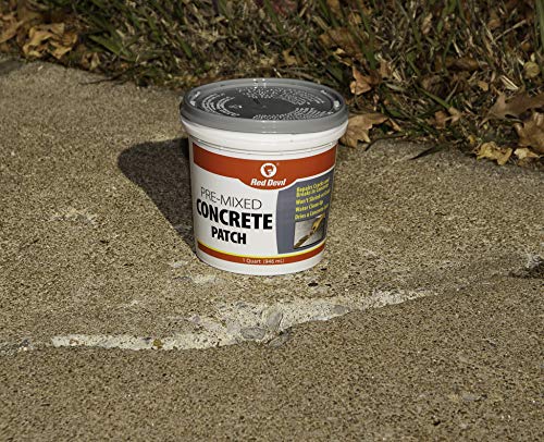 Red Devil 0644 Concrete Repair Patch, Cement Crack Fillter, Pre-Mixed, 1 Quart, Pack of 1, Gray, Made in USA - size: 1 Quart, style: 1 - Pack