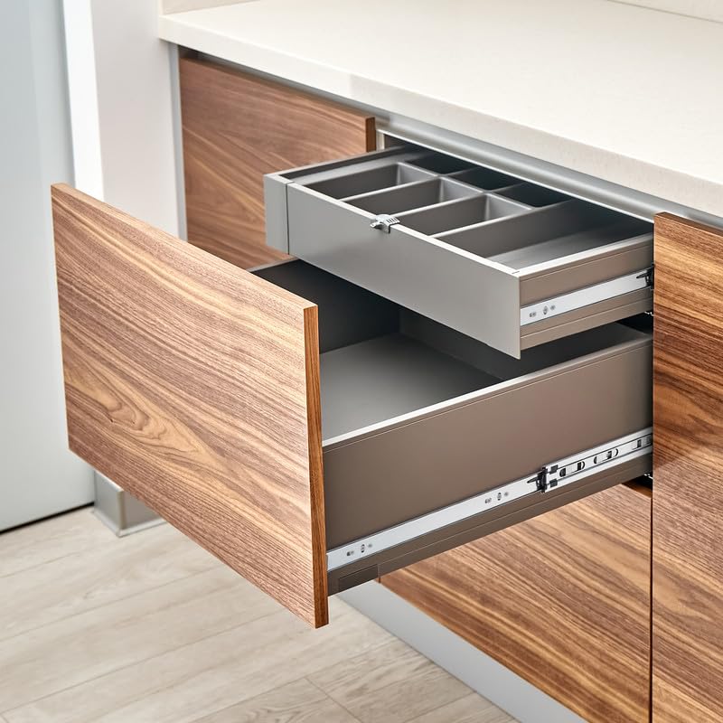 12 Inches Drawer Slides - 1 Pair Soft Close Drawer Slides Heavy Duty Side Mount Ball Bearing Brushed Nickel Drawer Rails with Mounting Brackets, Silver - size: 12 Inch