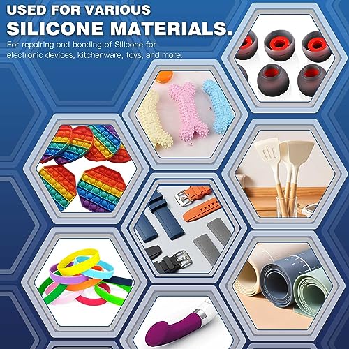 30g Silicone Glue - Strong Adhesive for Repairs and Sealing | Waterproof, Heat-Resistant, and Flexible | Ideal for Glass, Ceramics, Electronics, and More - size: 30g*1, style: Silicone Glue