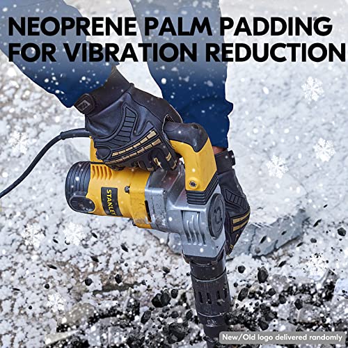Vgo... -4℉ or above Winter Waterproof High Dexterity Heavy Duty Mechanic Glove, Anti-vibration, Anti-abrasion, Touchscreen (1 Pair,XL,Brown,GA8954FW) - color: Brown, size: X-Large