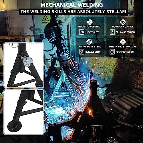 BESTOOL RV Supports Stabilizer Jacks, Travel Trailer Stabilizer Jacks Camper Jack Stands from 17.3" to 30.3" 5Ton /12000 lbs Capacity - color: Black-Dual head RV stabilizer jacks/2PC