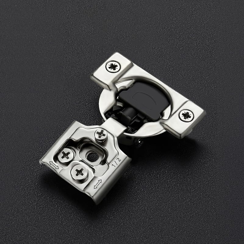 HOME EDIT 2 Pack 1 Pair 1/2 inch Overlay Soft Close Cabinet Hinges for Kitchen, Stainless Steel Three-Way Adjustable, Concealed Self-Closing Door Hinges - size: 1/2 inch Overlay