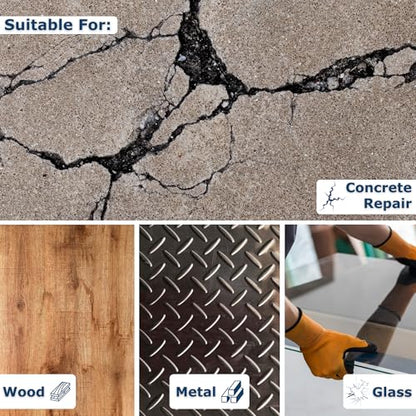 Multipurpose Bonding Epoxy | Concrete Crack Repair Glue | Concrete Anchor | High Strength Construction Adhesive | Epoxy for Cement, Wood, Metal and Glass (280 ML)