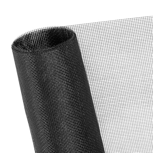48"x102" Window Screen Mesh, Fiberglass Window Screen, Screen Door Mesh, Windows Screens and Screen Door Replacement, Patio Screen Mesh- Black - color: Black, size: 48"x102"