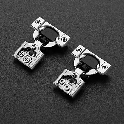 Ravinte 2 Pack 1 Pair 3/4 inch Overlay Soft Close Kitchen Cabinet Hinges Stainless Steel Adjustable Kitchen Hinges Satin Nickel Cabinet Hardware - size: 3/4 inch Overlay