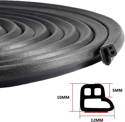 66FT Universal Car Weather Stripping, Self-Adhesive Door Rubber Seal Strip, Auto Engine & Window Noise Insulation (47/100" x 2/5") - size: 65.6 Feet Long