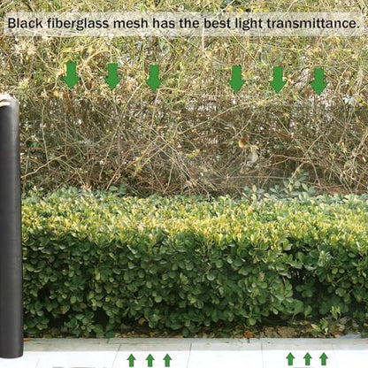 Sliding Screen Door & Window Screen Replacement Kit, 48"x118" Black Fiberglass Screen Mesh with Spline Roller Tool/Hook/Cutter/Ruler - Repair for Windows, Patio, Porch & Sliding Glass Doors - size: 8 in 1