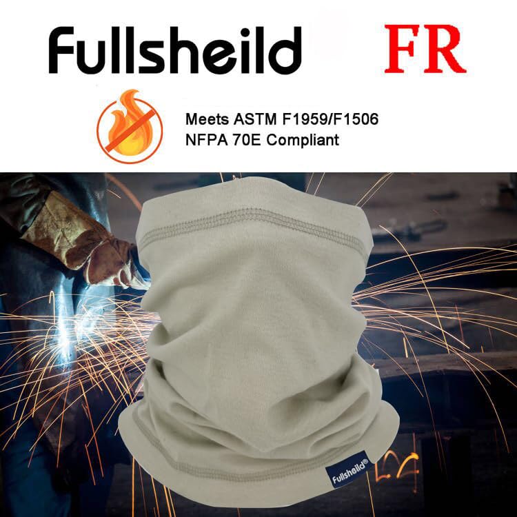 Fullsheild FR Flame Resistant Face Mask Full Cover Neck Gaiter Snood for Welding Hunting Army Military Working - color: Lightkhaki