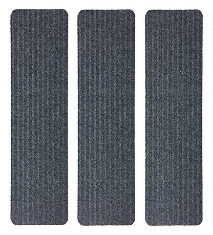 Stair Treads Collection Indoor Skid Slip Resistant Carpet Stair Tread Treads (Dark Grey, Set of 3 (7 in x 24 in)) - color: Dark Grey, size: 3 Pcs - 7"x24"