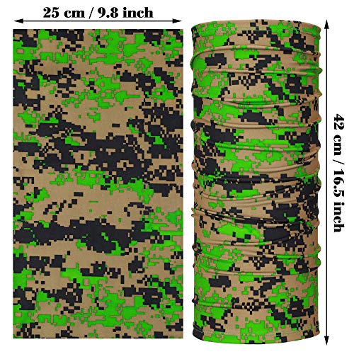 Geyoga Neck Gaiter Bandana Face Mask Summer UV Protection Cooling Breathable Face Mask Neck Scarf Balaclava for Men Women - color: Camouflage Colors