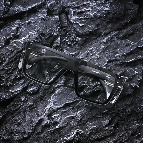 ANSI Z87 Safety Glasses, Photochromic UV400 Blue Light Blocking, Impact Resistant Work Glasses for Construction - color: Matte Black