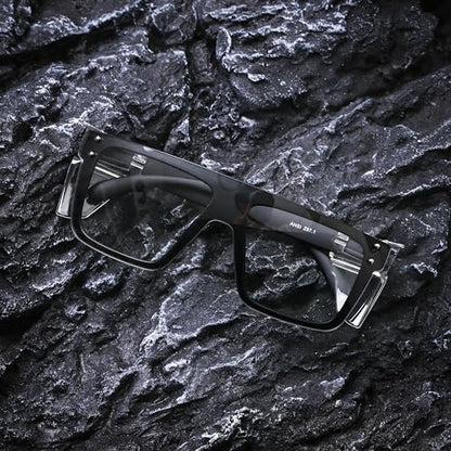 ANSI Z87 Safety Glasses, Photochromic UV400 Blue Light Blocking, Impact Resistant Work Glasses for Construction - color: Matte Black