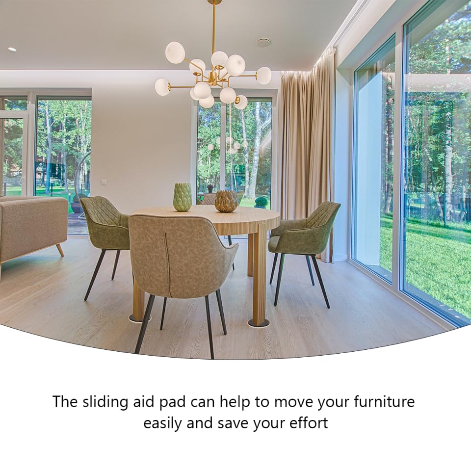 KALLORY 8Pcs Furniture Sliders Heavy Duty Sliding Aid Pads 3.50X3.50In Cabinet Moving Mat for Carpet and Hard Floors Protecting Surfaces and Easing Heavy Furniture Moving - size: 8.9x8.9cm