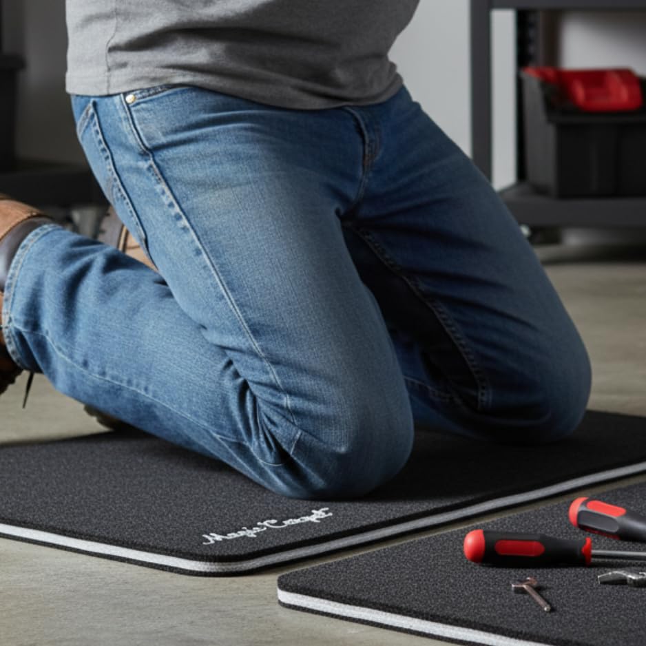 Magic Carpet® DIY Work Mat and Kneeling Pad (1-Pack) | 25″ × 38.75″ | Heavy-Duty Absorbent & Puncture-Resistant Pad for Garage, Crafts, & Gardening | Washable | Made in USA | Recycled Material - size: X-Large | 25" x 38.75"