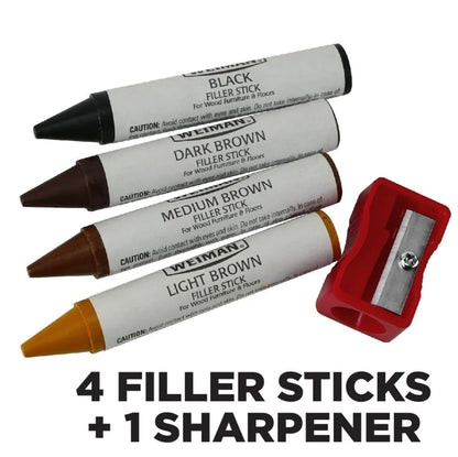 Weiman Wood Restore and Repair Kit, Wood Floor Scratch Repair, Furniture Markers Touch Up, Cabinet Cleaner, Removes Dirt & Reduces Scratches, Safe for Table, Desk, & Chair, UV Shield Technology