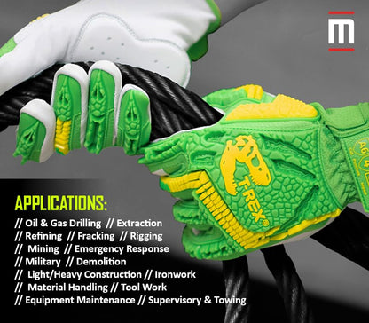MAGID T-REX Windstorm Series ANSI A6 Goatskin Palm Impact Gloves, 1 Pair, 8/Medium, TRX743 - size: 8/M, style: 1 Pair