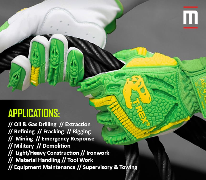 MAGID TRX743 ANSI A6 Cut-Resistant Windstorm Series® Hi-Vis Impact Gloves, 2 Pairs, Size 7/Small - size: 7/S, style: 2 Pairs