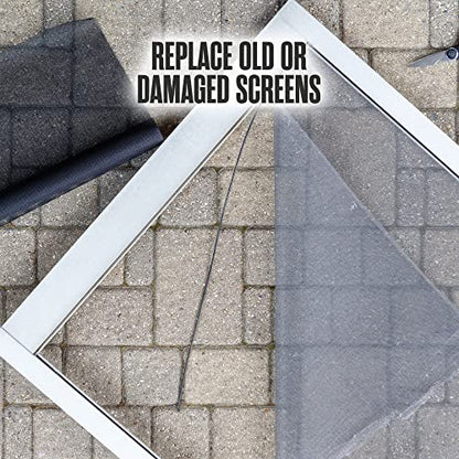 Houseables Window Screen Mesh, Screen Roll, Screening Material Roll, Window Mesh Replacement, Screening Repair for Door, Patio, Lanai, Porch, Pet, Insect, Outdoor, Fiberglass, Black, 36 Inch x 100 FT