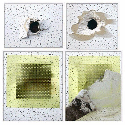 Wideskall® 4" x 4" inch Heavy Duty Self Adhesive Wall Repair Patch for Drywall, Pack of 1 - size: Pack of 1